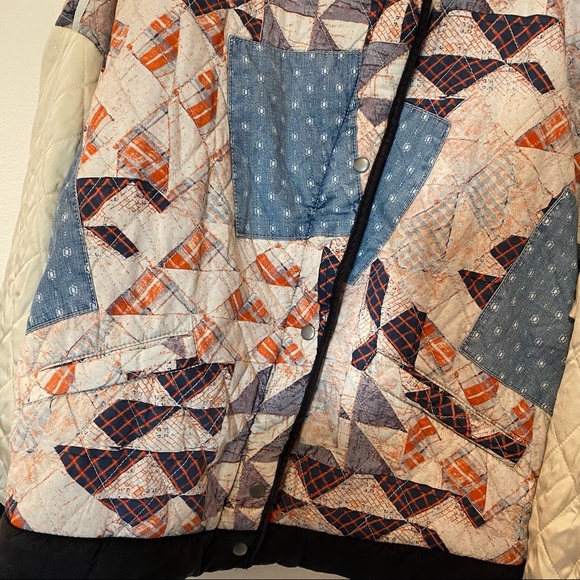 Free People rudy quilted bomber jacket in patchwork - Picture 4 of 7